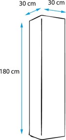 Armário Suspenso Alvito – 30x180 cm – Carvalho com Porta Alto Brilho e