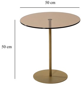 Mesa Lateral Chill-Out - Dourado - 50x50x50 cm