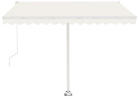 Toldo automático com LED e sensor de vento 300x250 cm creme