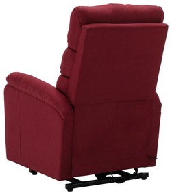 Poltrona elevatória tecido vermelho tinto