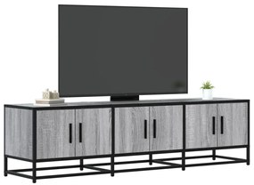 Móvel p/ TV 150x35x41 cm deriv. madeira/metal cinzento sonoma