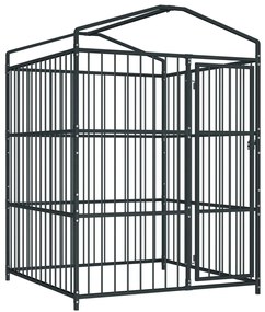 Canil de exterior com telhado 150x150x210 cm