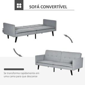 Sofá-Cama Mary - Cinzento - Design Nórdico