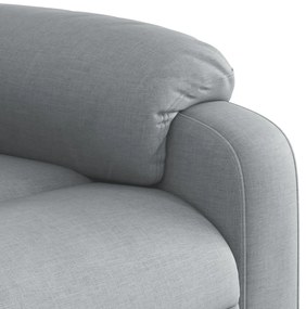 Poltrona de massagens reclinável tecido cinzento-claro