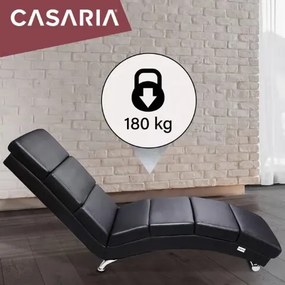 Poltrona London 186 x 55 x 89 cm em couro sintético preto