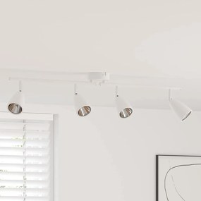 vidaXL Foco de teto com holofotes Branco 25.5 x 8 x 16 cm Metal