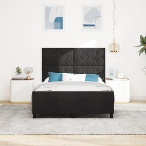 Cama vidaXL Preta 140x200 cm Veludo