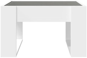Mesa de centro luzes LED Infinity 50x53x30 cm branco