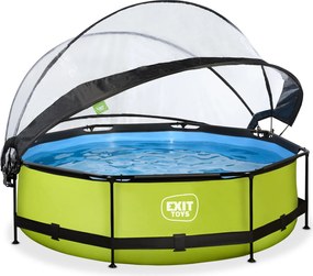 Piscina redonda Lime ø300x76cm com bomba de filtragem e cobertura - Verde