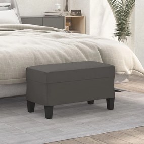 349442 vidaXL Banco 70x35x41 cm couro artificial cinza