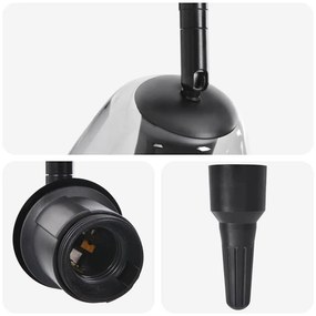 Luminárias de Teto com Lâmpada de Vidro Ajustável Anthracite E27