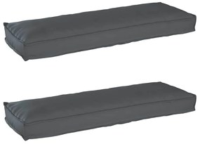 vidaXL Almofadas para Palete para Banco 2 pcs Antracite 120x40x8 cm Tecido Oxford