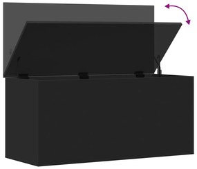 Caixa de arrumação 100x42x46 cm derivados de madeira preto
