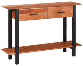 vidaXL Aparador com gaveta Marrom e Preto 110 x 30 x 75 cm