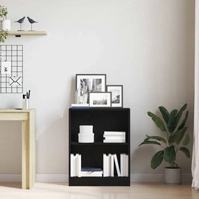 Estante de livros vidaXL Preta 60x24x76 cm em Madeira Engenharia