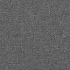 Cadeiras de jantar 2 pcs tecido cinzento-escuro