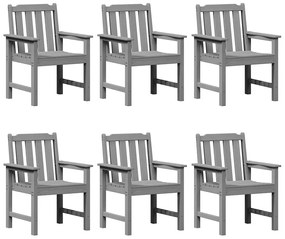 Cadeiras de Jantar vidaXL 6 pcs Cinza Claro 65.5x55.5x88 cm HDPE