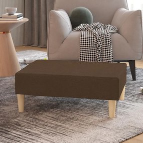 vidaXL Apoio de pés tecido 78x56x32 castanho