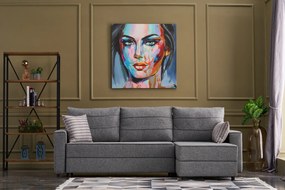 Sofá-Cama de Canto Ece – Cinzento – 242x88x90 cm