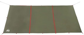 Lona de campismo 451x420 cm impermeável verde azeitona