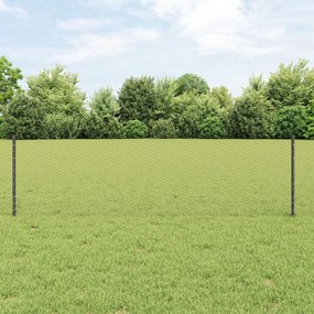 Postes de Cerca vidaXL 11 pcs U-Channel Cinza 60 cm Aço, Cerca Hexagon