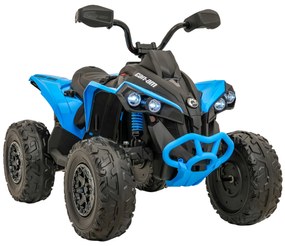 Moto 4 elétrica para Crianças 24V 2x200W Maverick CAM-AM Rodas de EVA, Assento de couro Azul