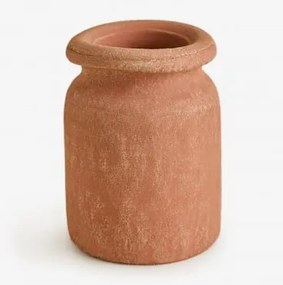 Vaso Decorativo Em Terracota Agnon Vermelho Sienna - Sklum