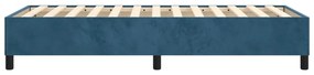 Estrutura de cama sem colchão 90x190 cm veludo azul-escuro