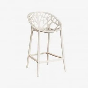 Pack De 2 Bancos Altos Em Polipropileno Ores Tapioca Bege & ↑65 Cm - Sklum