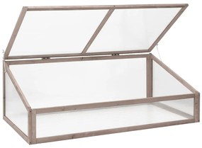 Estufa 110x58,5x39 cm madeira de abeto cinzento