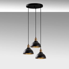 Chandelier Varzan – Preto Antique – 44 x 44 x 117 cm