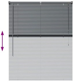 Persiana de Janela Cinzento-escuro 105 x 130 cm Alumínio