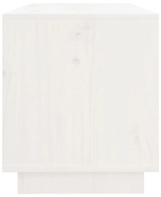 Móvel de TV 74x34x40 cm madeira de pinho maciça branco