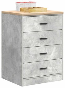 vidaXL Armário de arrumação de garagem Betão Cinzento 60x51x85 cm