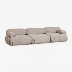 Sofá Modular De 3 Peças Em Bouclé Embalado A Vácuo Kendall Bouclé Castanho Chocolate - Sklum