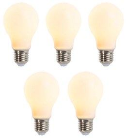 Conjunto de 5 Lâmpadas LED E27 Dimerizáveis A60 Fosco 5W 380lm
