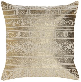Conjunto de 2 almofadas com padrão geométrico 50 x 50 cm dourado OUJDA Beliani