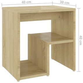 Mesa de cabeceira 40x30x40 cm derivados madeira carvalho sonoma