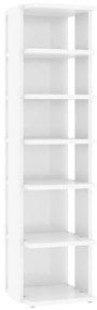 Armários para sapatos 2 pcs 27,5x27x102 cm branco brilhante