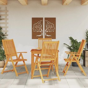 Conjunto de jantar p/ jardim 5 pcs madeira de acácia maciça