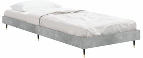 Estrutura de cama 75x190 cm derivados de madeira cinza cimento