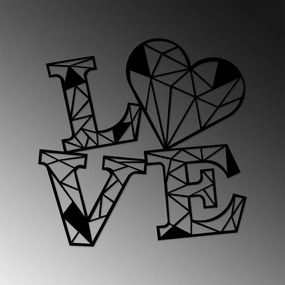 Acessório Decorativo de Parede Love – Preto – 68 x 68 cm
