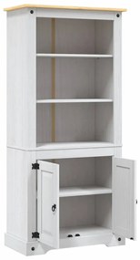 Guarda-louças Corona em pinho mexicano 80x40x170 cm branco