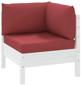 Almofadões p/ móveis paletes 3 pcs tecido oxford vermelho tinto