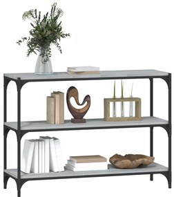 Estante 100x33x70,5 cm derivados de madeira/aço cinza sonoma