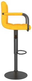 Bancos de bar 2 pcs veludo amarelo mostarda