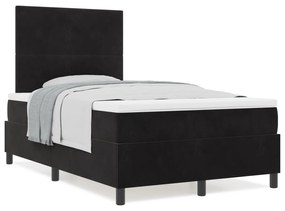 Camas Box Spring com Colchão vidaXL Preto 120x200 cm Veludo