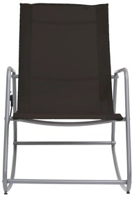 Cadeira de baloiço para jardim 95x54x85 cm textilene preto