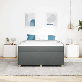 Estrutura de cama com colchão Cinzento escuro 160 x 200 cm