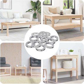 vidaXL Arruela de Primavera 15929 pcs Branco Ferro